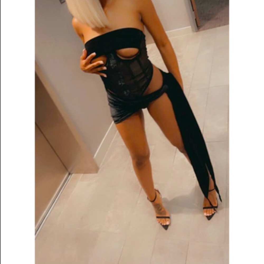 Corset wrap dress